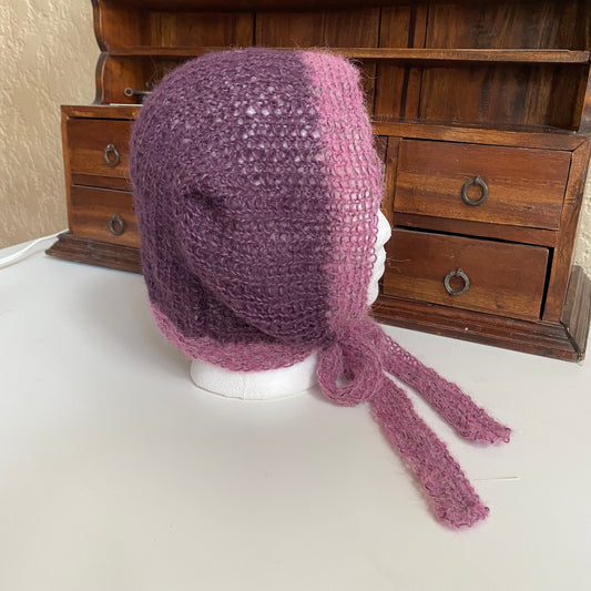 purple and pink bonnet